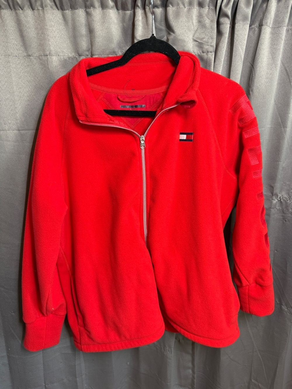 Tommy Hilfiger Bright Red Fleece Full-Zip Jacket